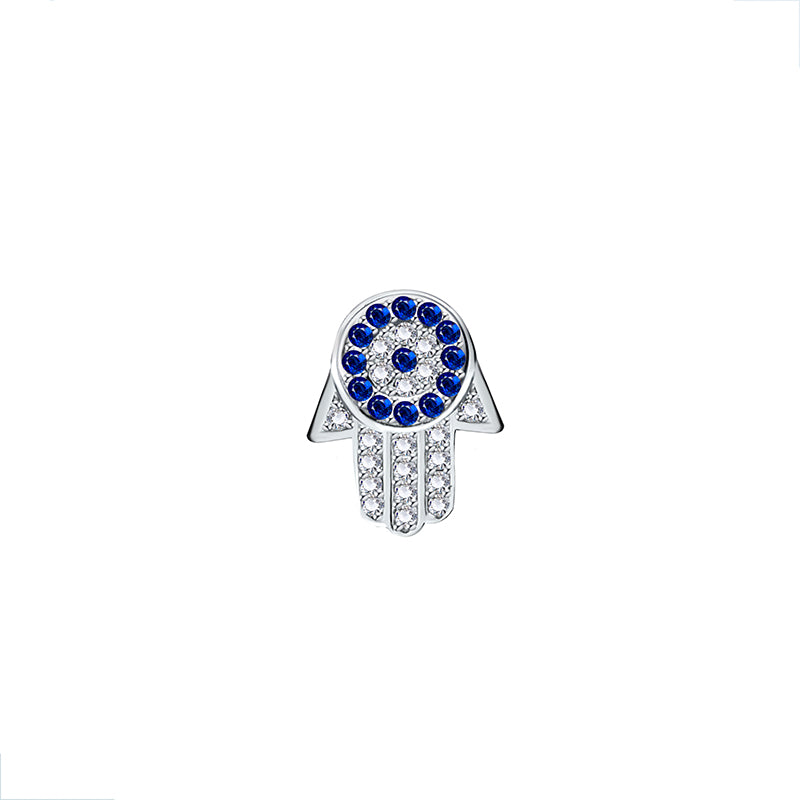 Silver House Evil Eye Snake Chain Charm Silver 925 Zircon Individuation Fashion