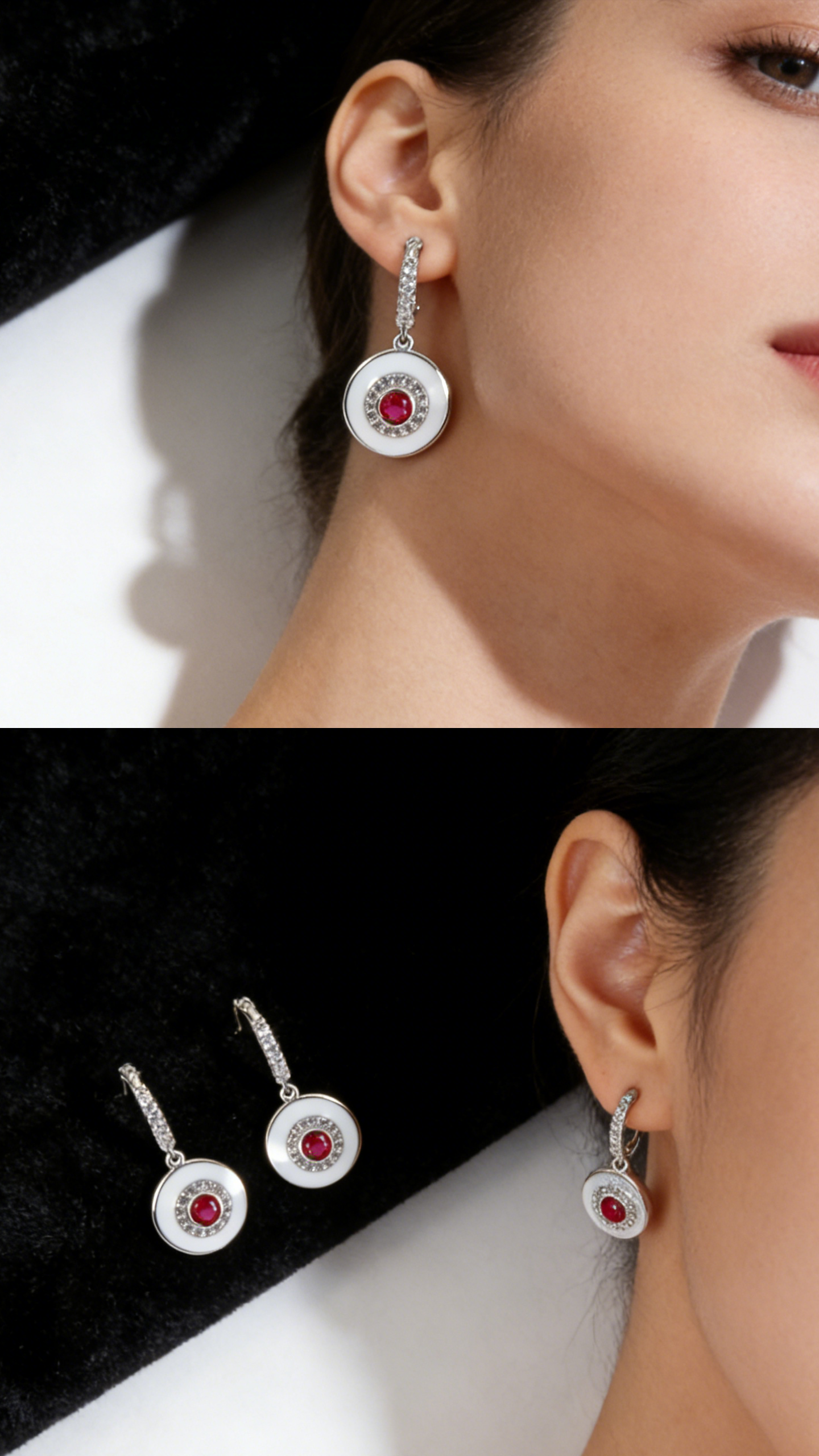 Tiny Huggie Earrings with Unique Drip Glaze | Multiple Colors Available