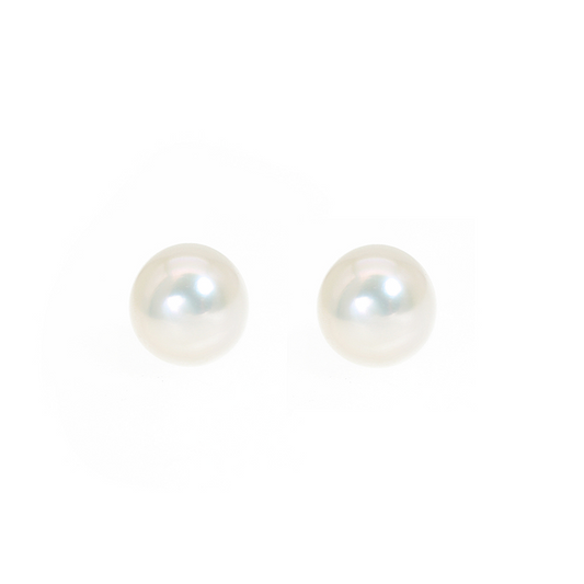 Fresh water pearl 8mm silver 925 stud earrings