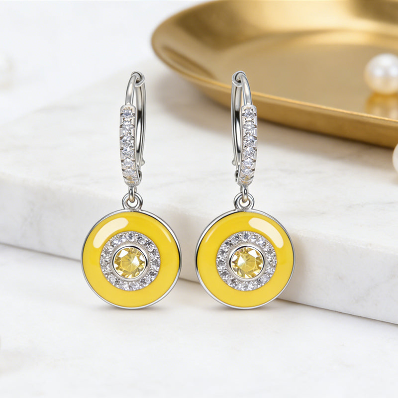 Tiny Huggie Earrings with Unique Drip Glaze | Multiple Colors Available