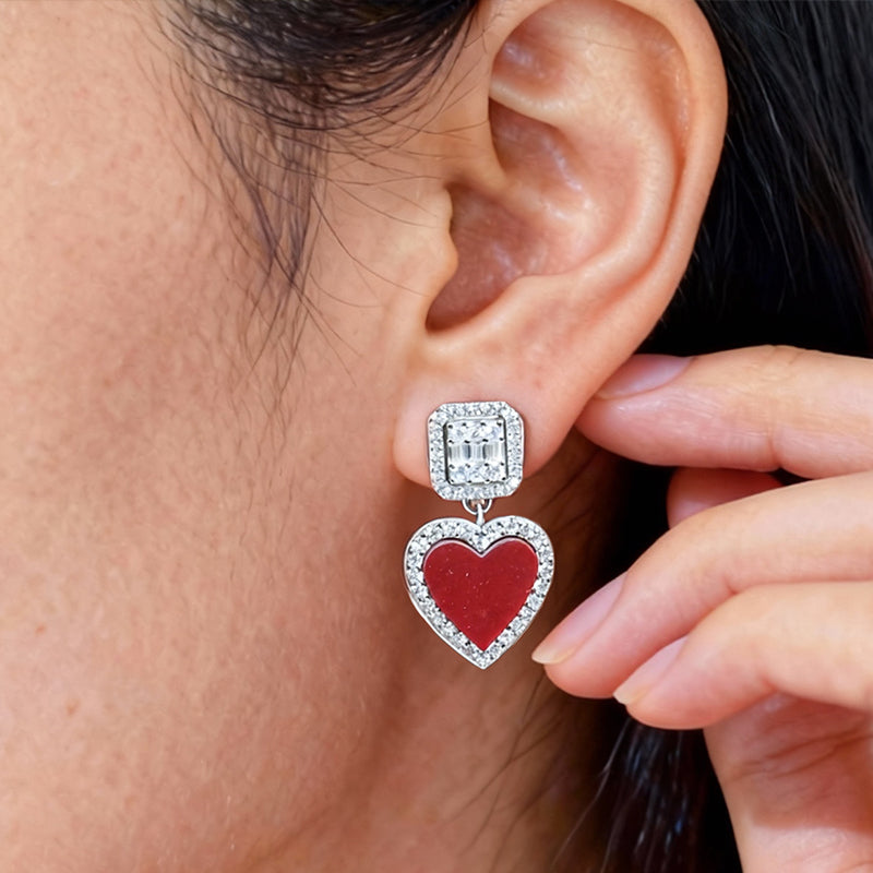 Dainty Shell Stud Earrings with  Zirconia,  Multi-Color Options, Gift for Her