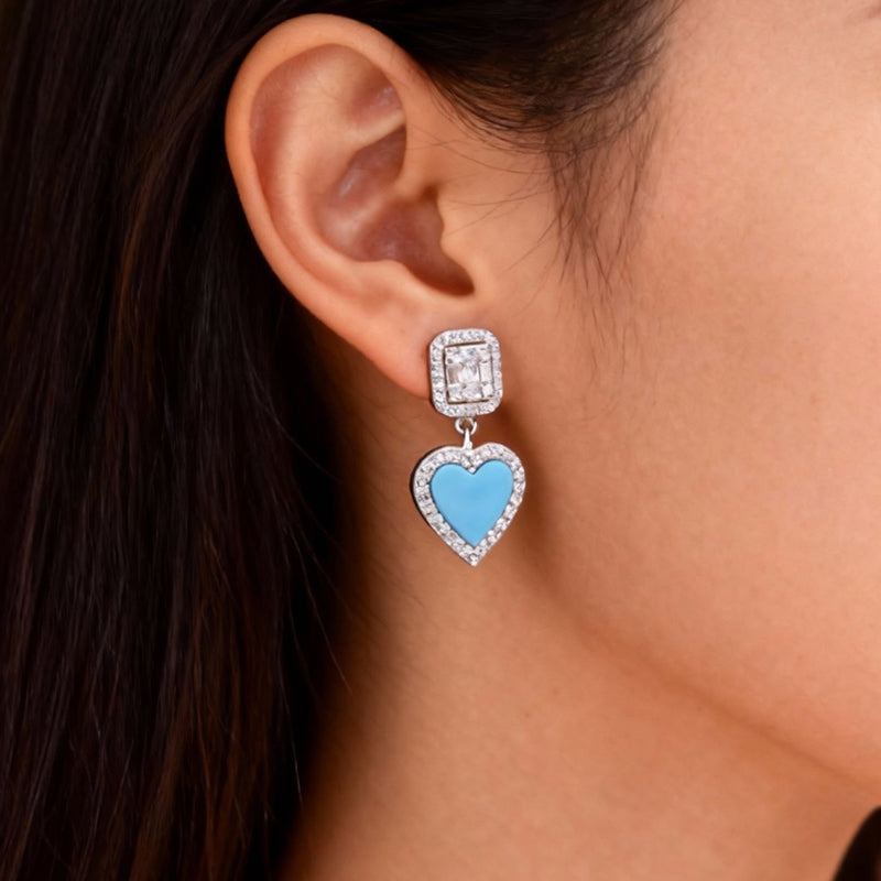 Dainty Shell Stud Earrings with  Zirconia,  Multi-Color Options, Gift for Her