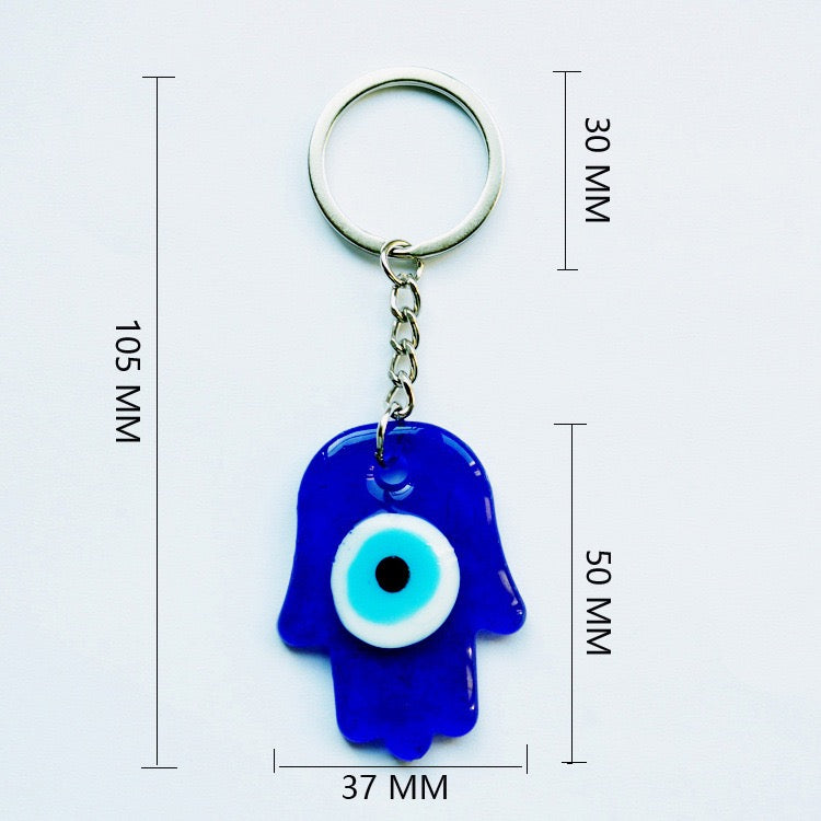 Hamsa Evil Eye Keychain