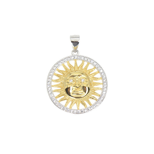 Sun White Zircon Silver 925 Pendant