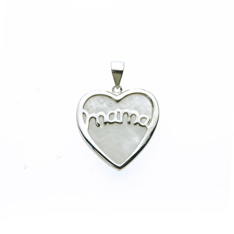 Silver House Mama Heart Shaped MOP Silver 925 Pendant