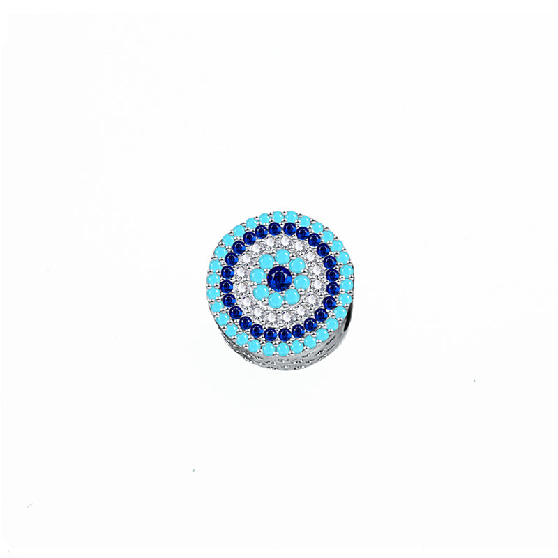 Silver House Evil Eye  Snake Chain Charm Silver 925 Sapphire Turquoise Zircon Individuation Fashion