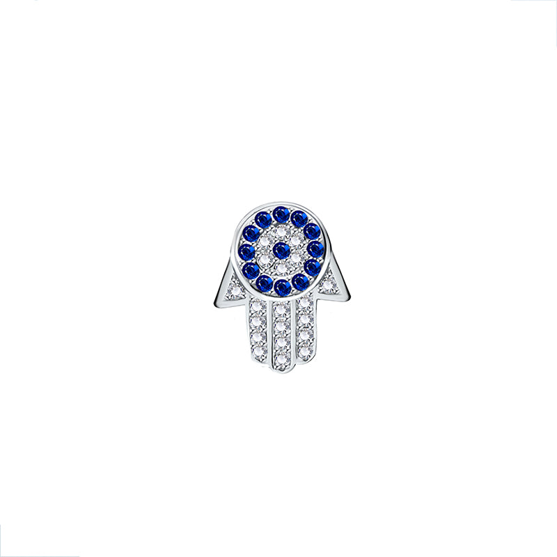 Silver House Evil Eye Snake Chain Charm  Silver 925 Zircon Individuation Fashion