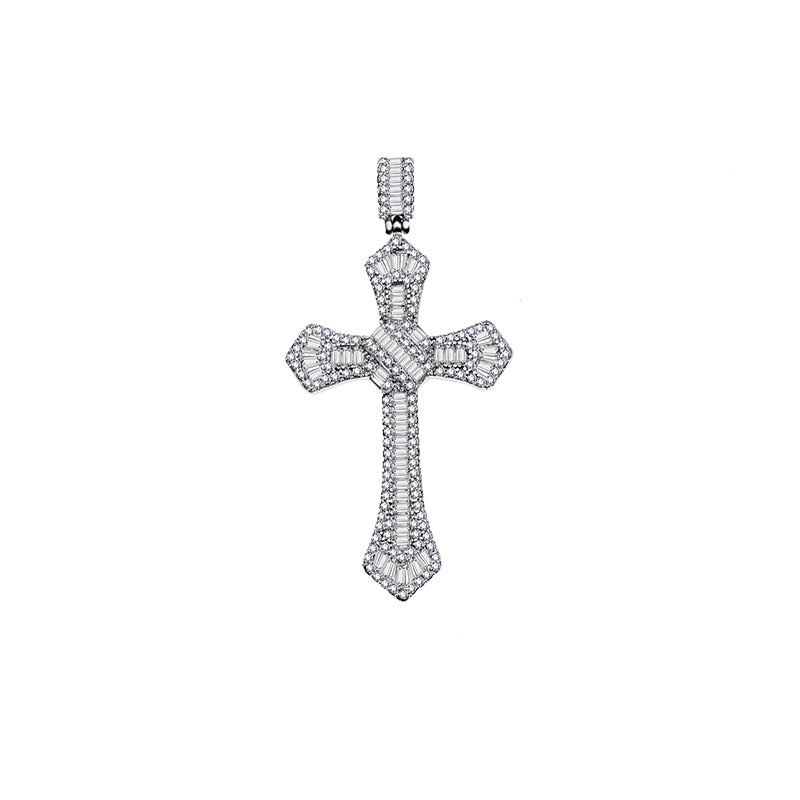 Silver House White Zircon Cross Silver 925 Pendant Faith