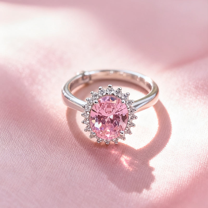 Silver House  Ring with Smooth Oval Cabochon Gemstone|  Sterling Silver Multiple Colors Available